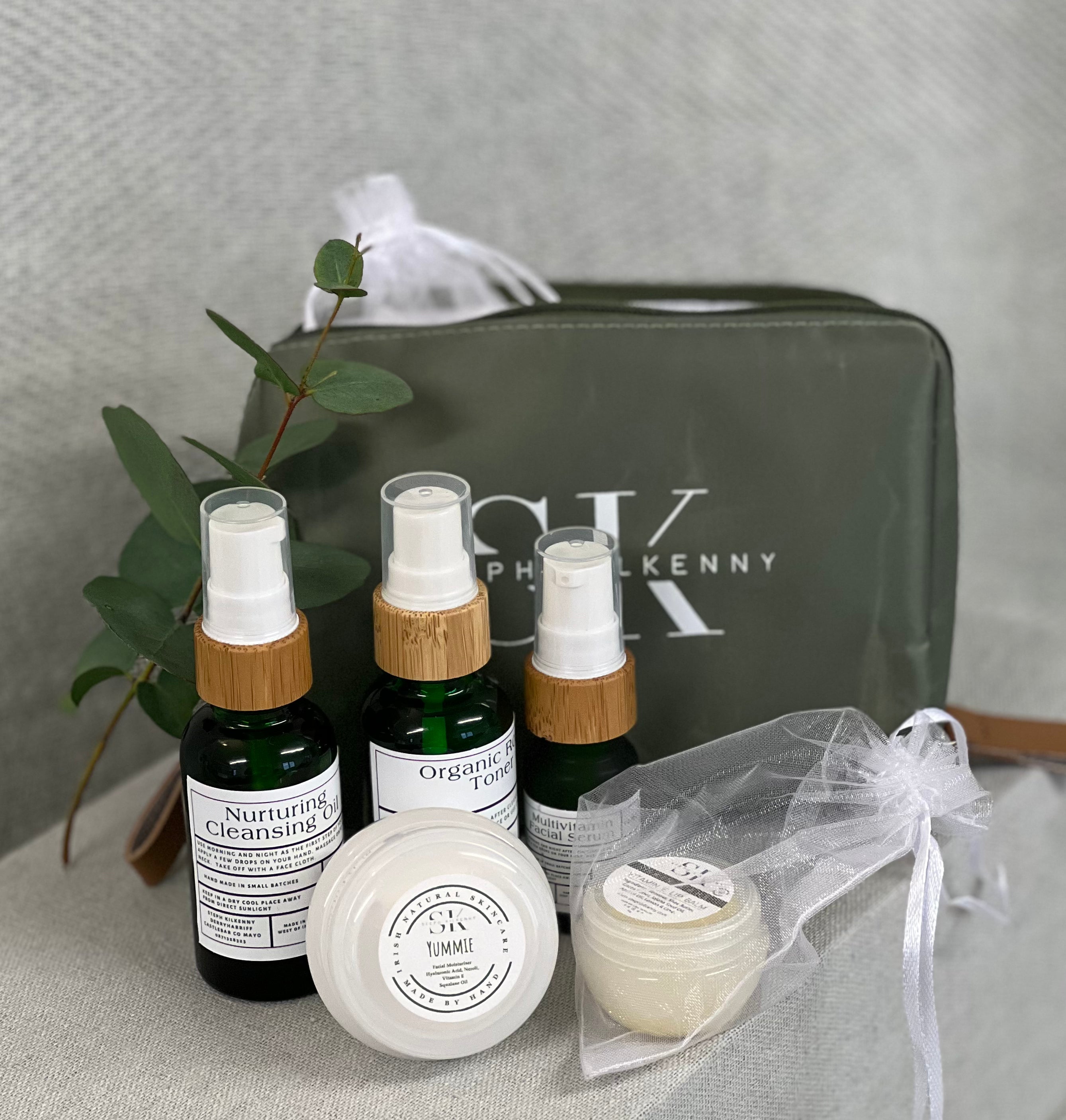 Travel pack skincare essentials set by Steph Kilkenny