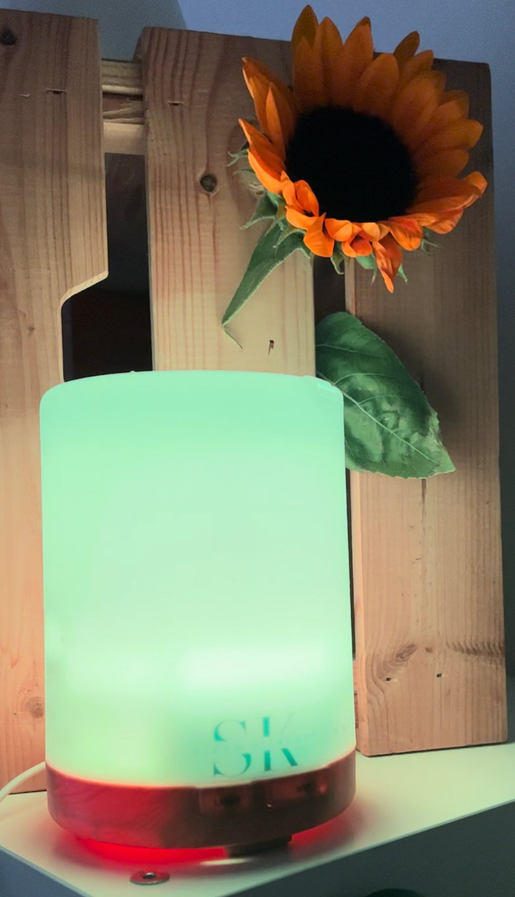 Essential oil aromatherapy diffuser with light and remote control by Steph Kilkenny