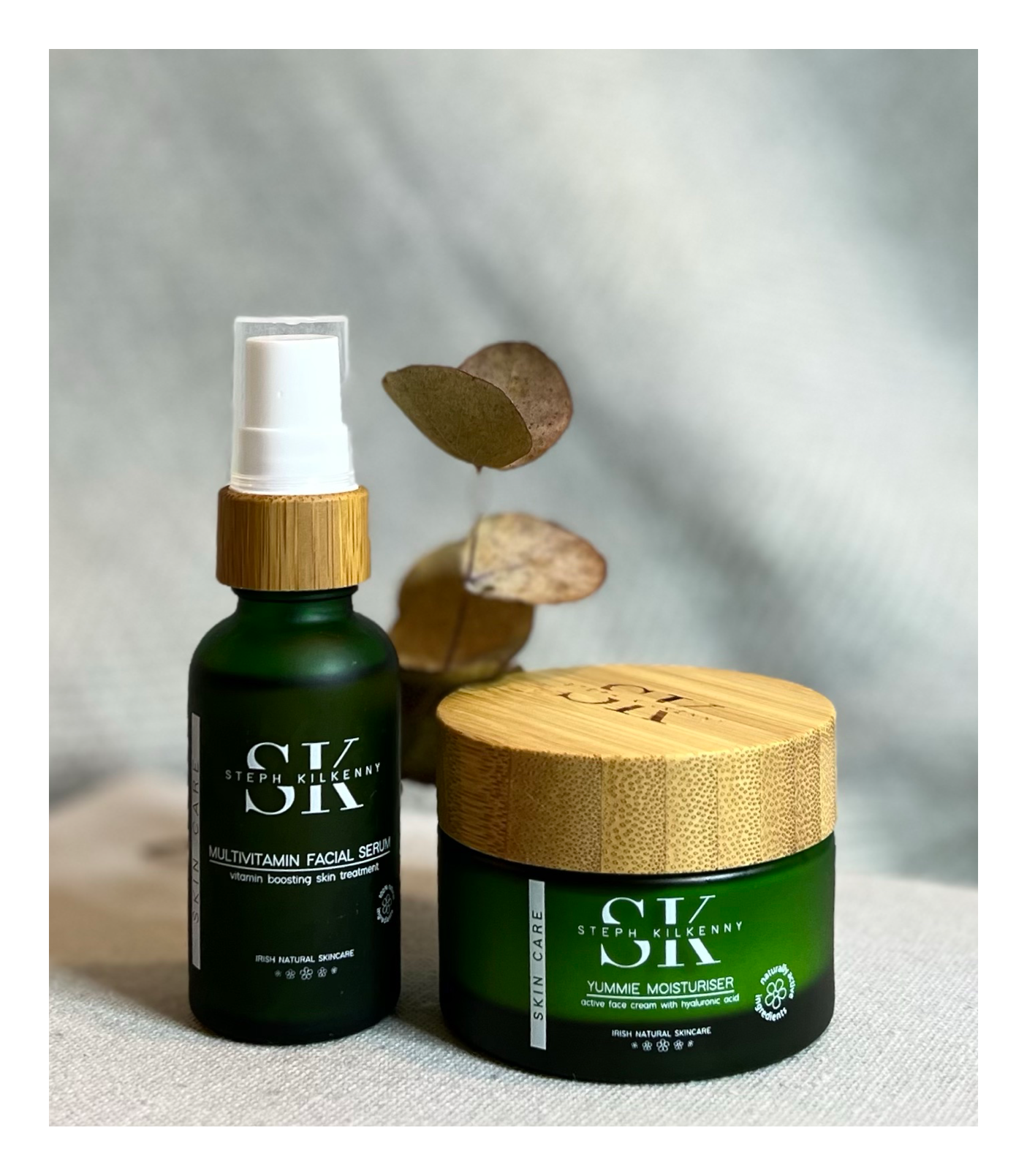 Multivitamin facial serum and Yummie moisturiser gift set by Steph Kilkenny