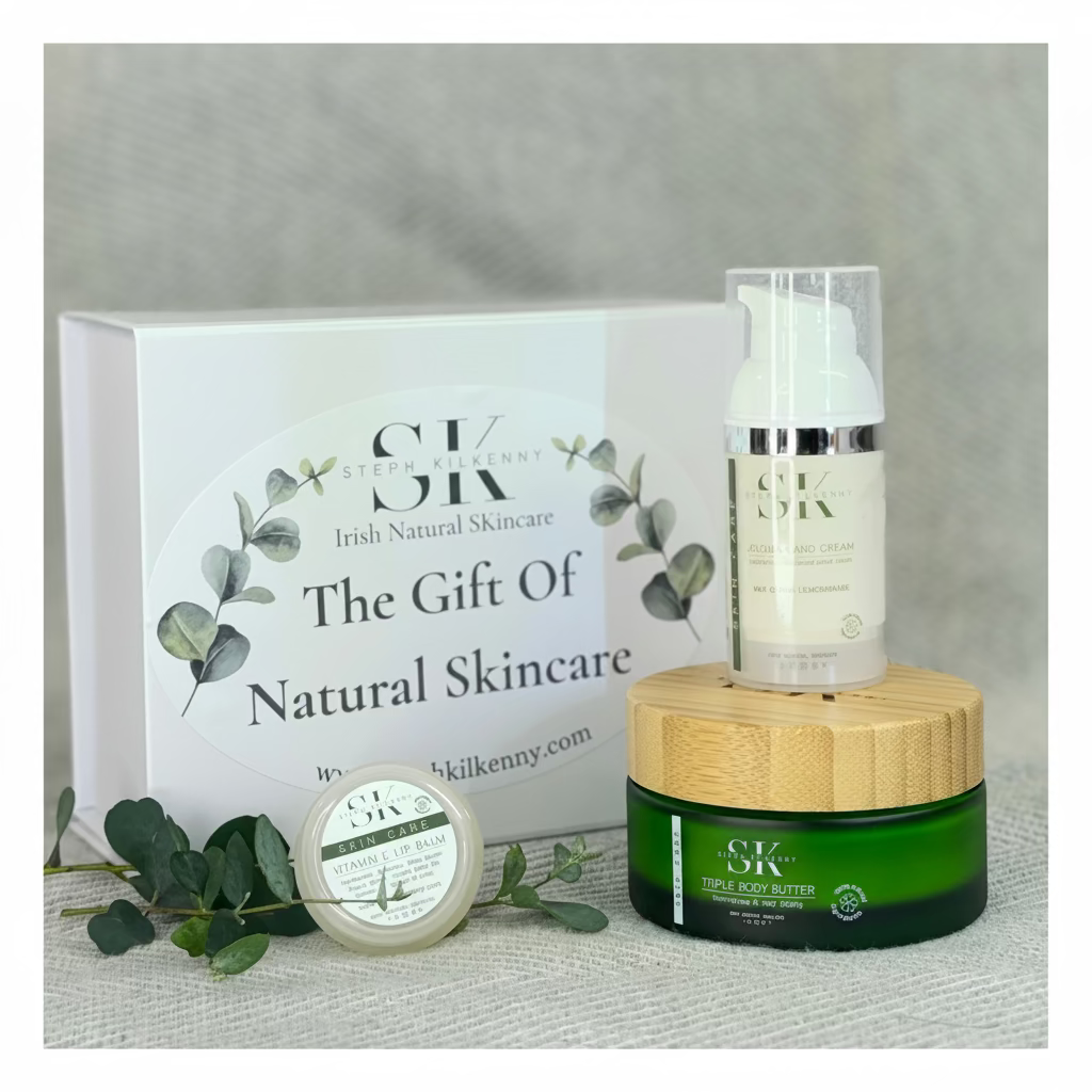 Body butter, lip balm and hand cream trio gift set by Steph Kilkenny