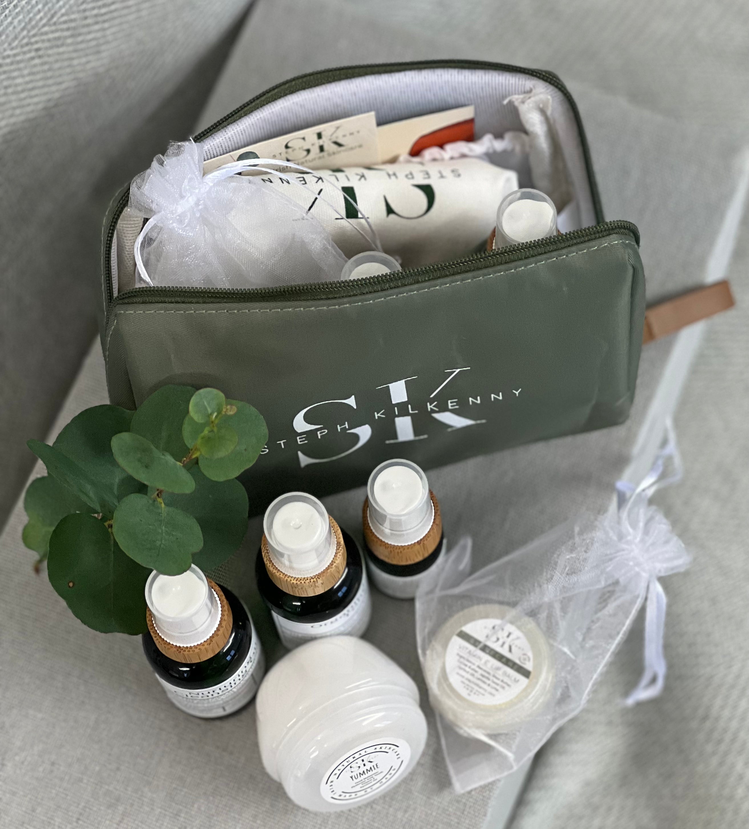 Travel pack skincare essentials set by Steph Kilkenny