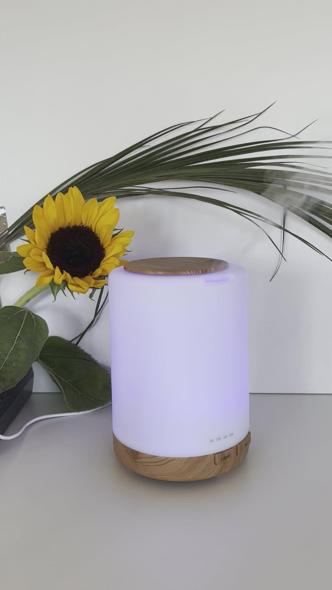 Essential oil aromatherapy diffuser with light and remote control by Steph Kilkenny