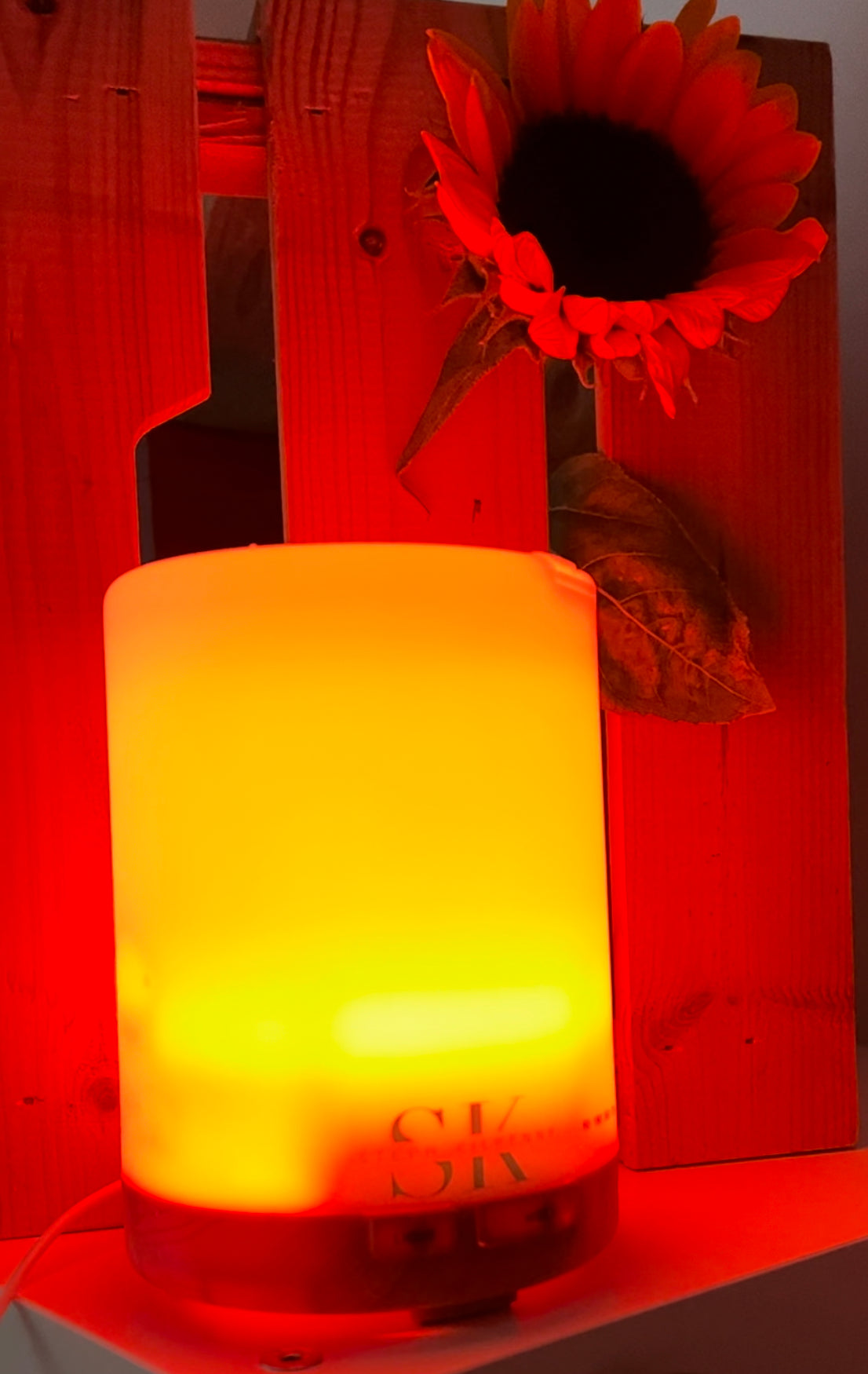 Essential oil aromatherapy diffuser with light and remote control by Steph Kilkenny